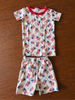 Kids Red, White & Blue Flag Pajama Set